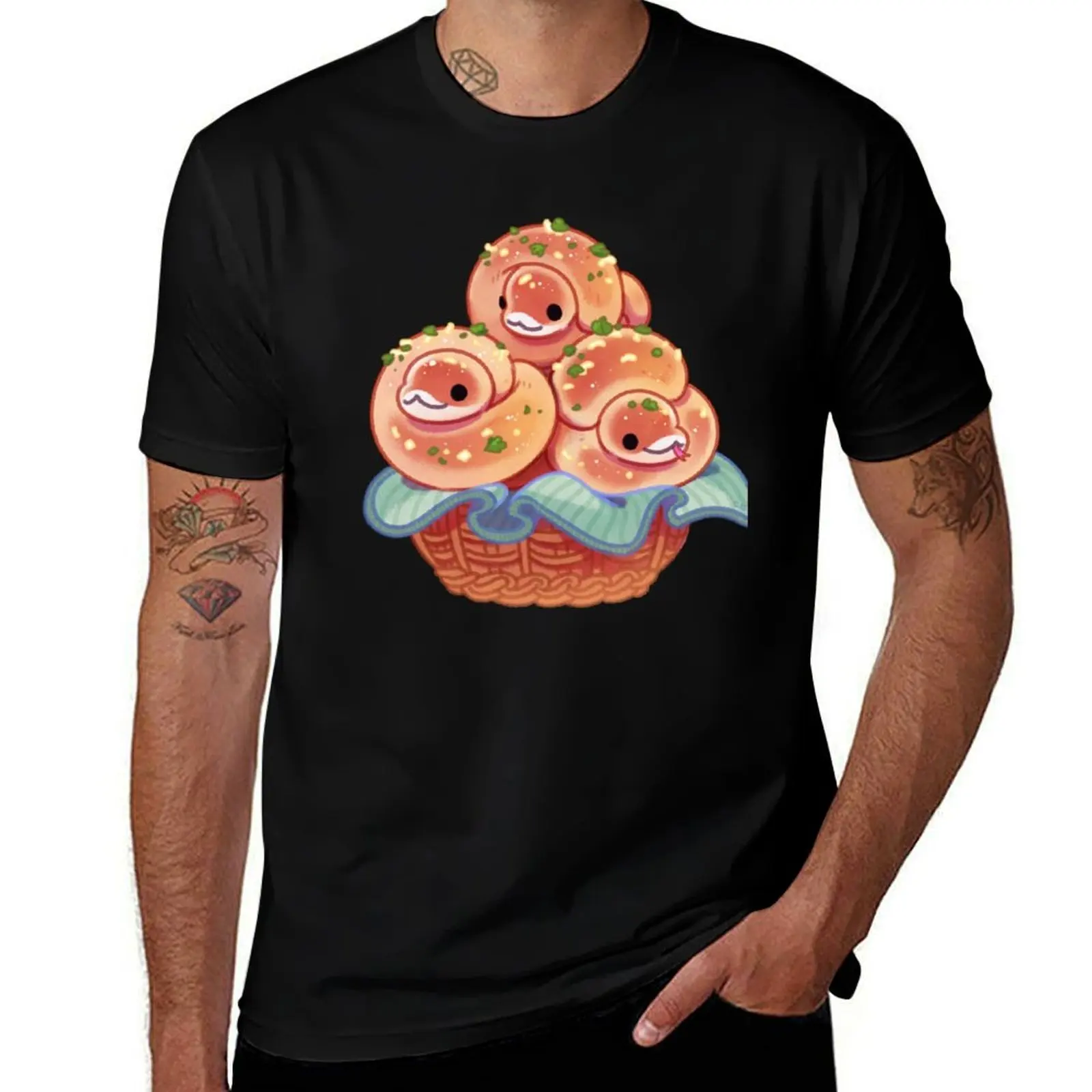 

Garlic knot pythons T-Shirt quick-drying funny shirt cotton anime shirt mens graphic t-shirts big and tall