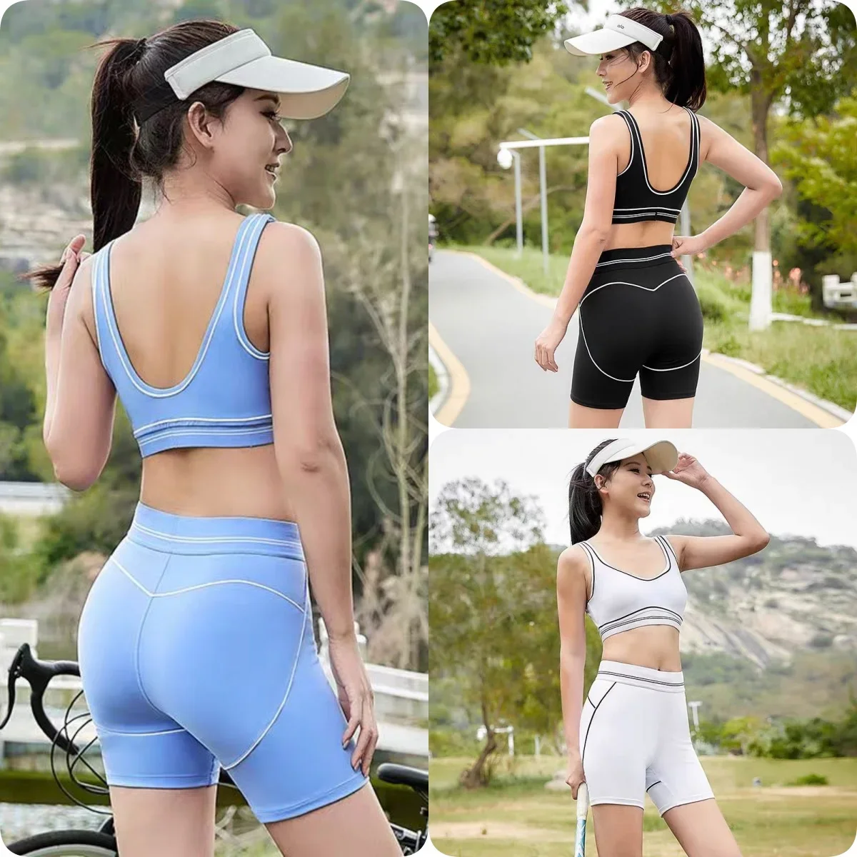 

LO Yoga Sports Clothing 2 Pieces Set For Woman Shorts Women Sport Top Pant Sets Gym Pants Leggings Gym Clothes Short Gym Woman