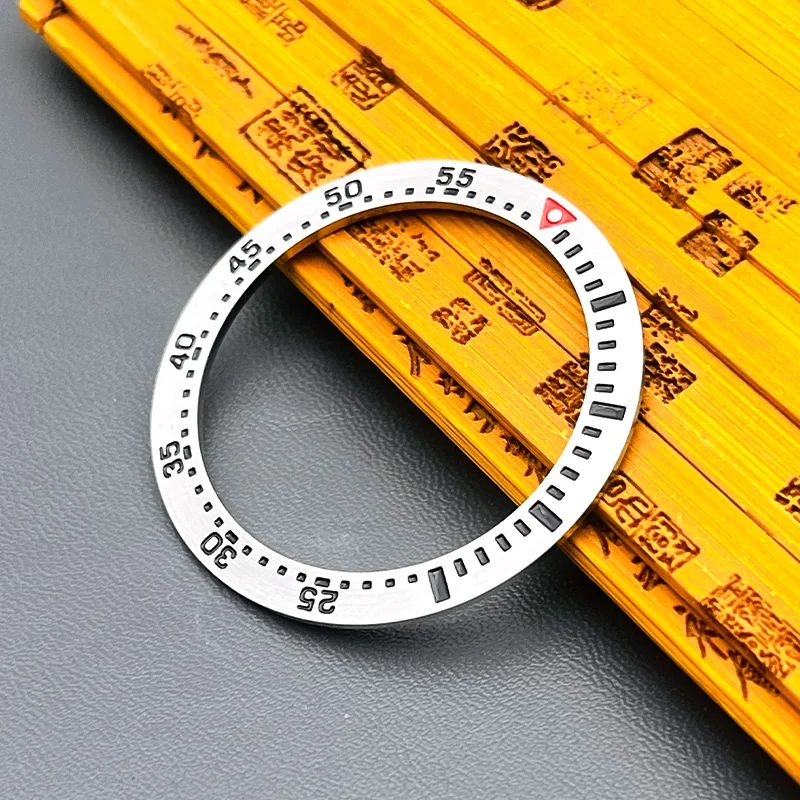 38mm * 30,5mm flache Lünette Einsatz spb185 Gehäuse ring passend für seiko spb185 spb187 Uhrengehäuse nh35 nh36 Gehäuse Tauch gehäuse Lünetten ring