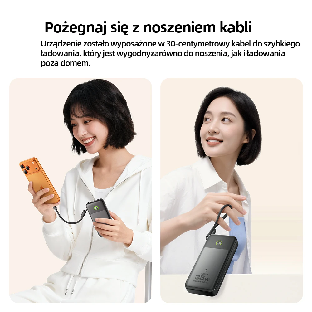 【CCC】MOVESPEED P20 Power Bank 20000mAh Zewnętrzna Ładowarka 35W PD Szybkie Ładowanie Powerbank Bateria LFP do iPhone Xiaomi Samsung — zdjęcie produktu 6