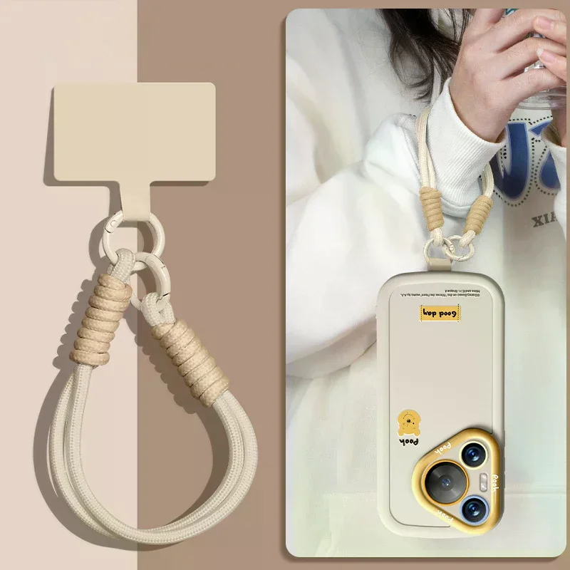1 Piece Bag Chain Mobile Phone Lanyard Pendant Portable Easy To Carry Wristband Advanced Solid Color Short Keychain