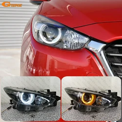For Mazda 3 Mazda3 Axela BM BN 2013 - 2019 Ultra Bright Day Light Turn Signal LED Angel Eyes Halo Rings Car Accessories