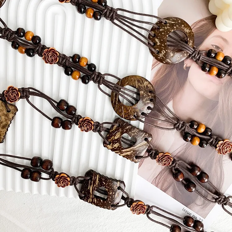 

WW original design high fashion decoration ethnic style waist rope with skirt women's waist chain belt