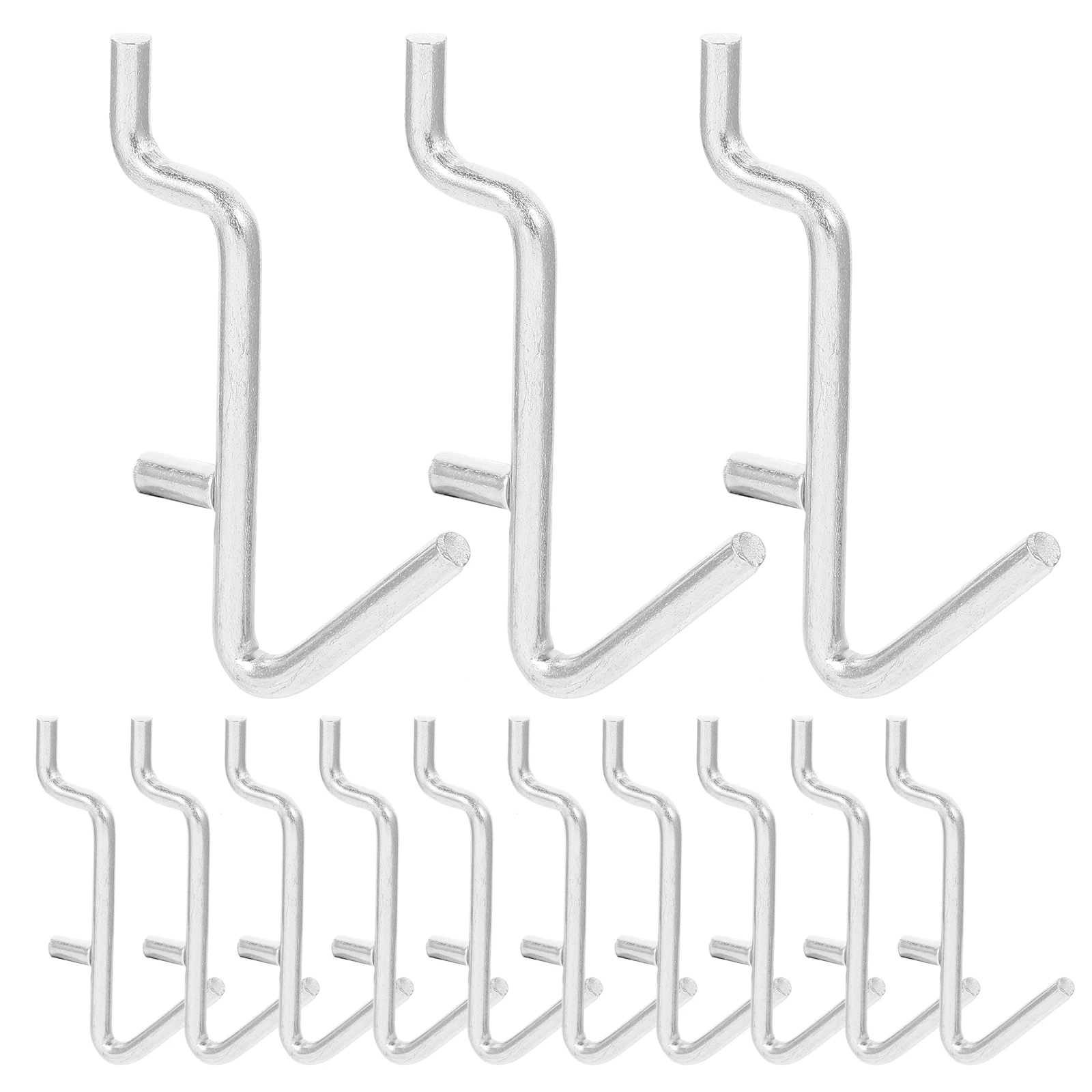 

20pcs Hardware Hooks Metal Pegboard Hooks Sturdy Tool Holders Light Weight Easy Install Remove Utility Hangers For Home