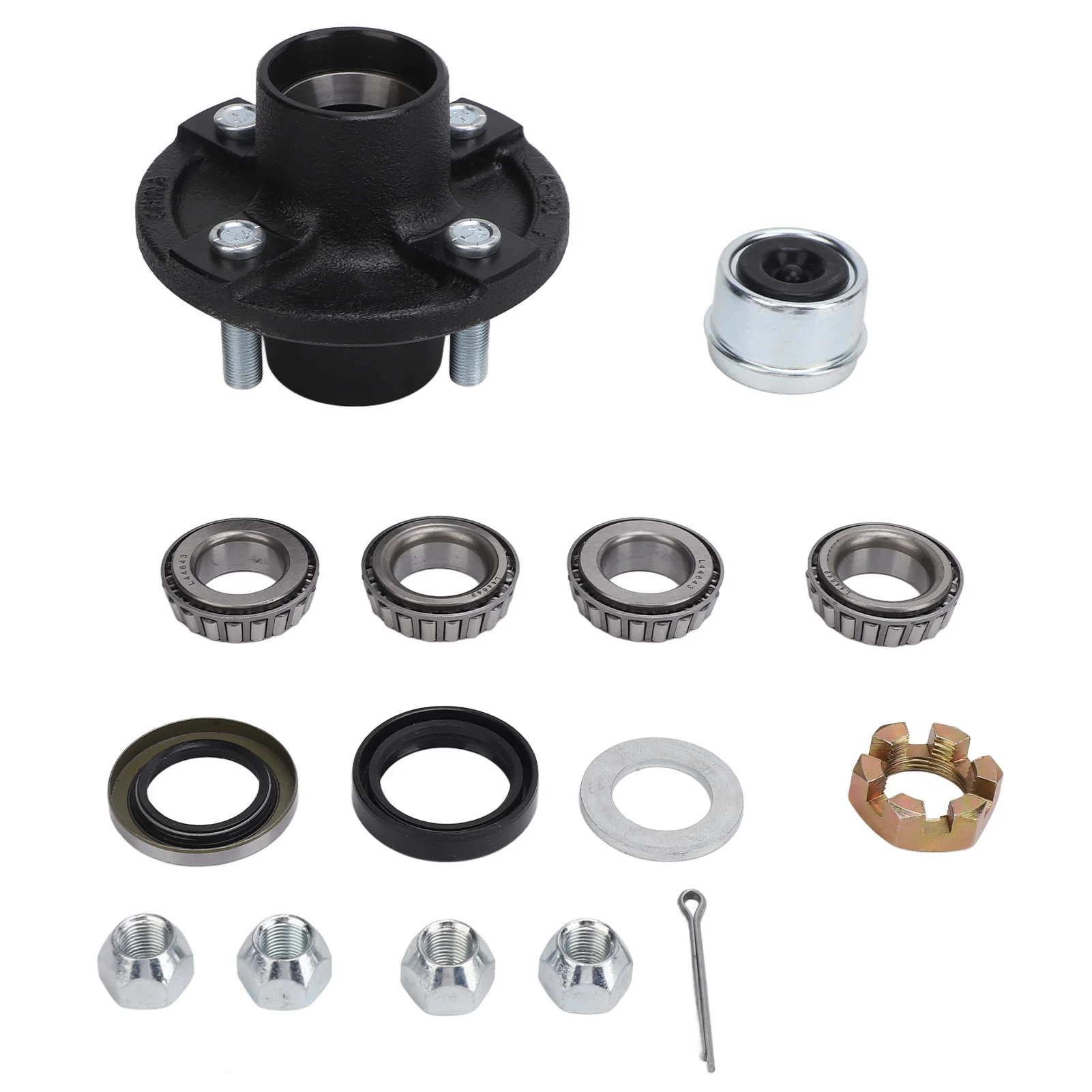 

Комплект стабильных высоконагрузочных ступиц для прицепов 2000 фунтов (4 на 4 дюйма) для прямых осей прицепов 2000 фунтов (1 и 1-1/16 дюйма)