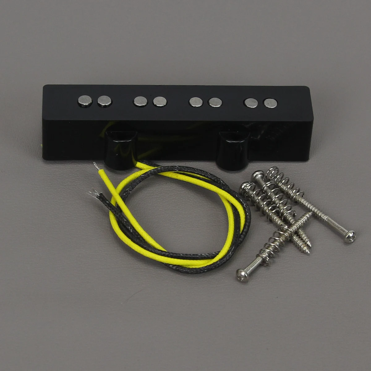 FLEOR Set of Open Alnico 5 Bass Pickup PB & JB Bass Bridge Pickup Black Fiber Bobbin for Bass 4 Strings,