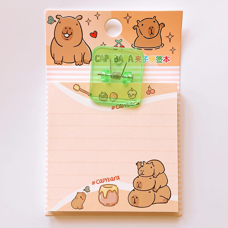 Capivara Mini Notebook Portátil, Papelaria Kawaii, Acessórios de Escritório, Material Escolar, Notepad para Notas Diárias, Papelaria Presente