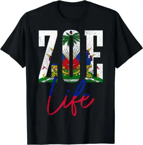 Haiti Flag Zoe Haitian Life Pride Vintage Haiti T-Shirt