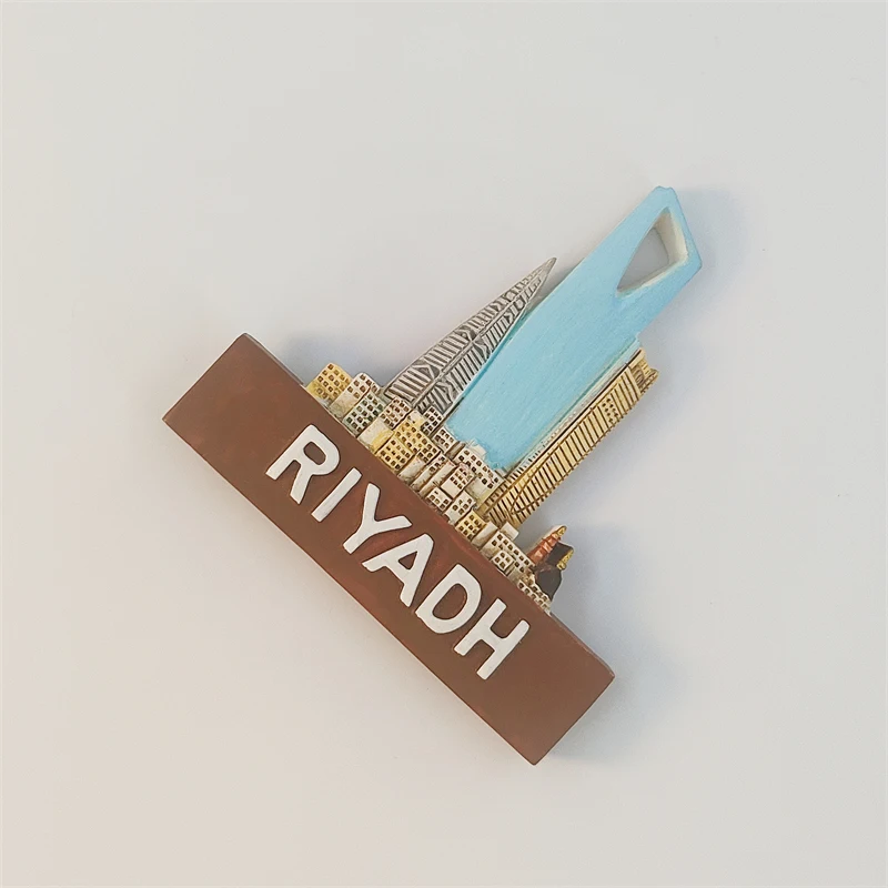 Saudi Arabia，capital，Riyadh Tourism，3D Stereoscopic，landmark buildings，Tourism souvenirs，decoration home，refrigerator magnets