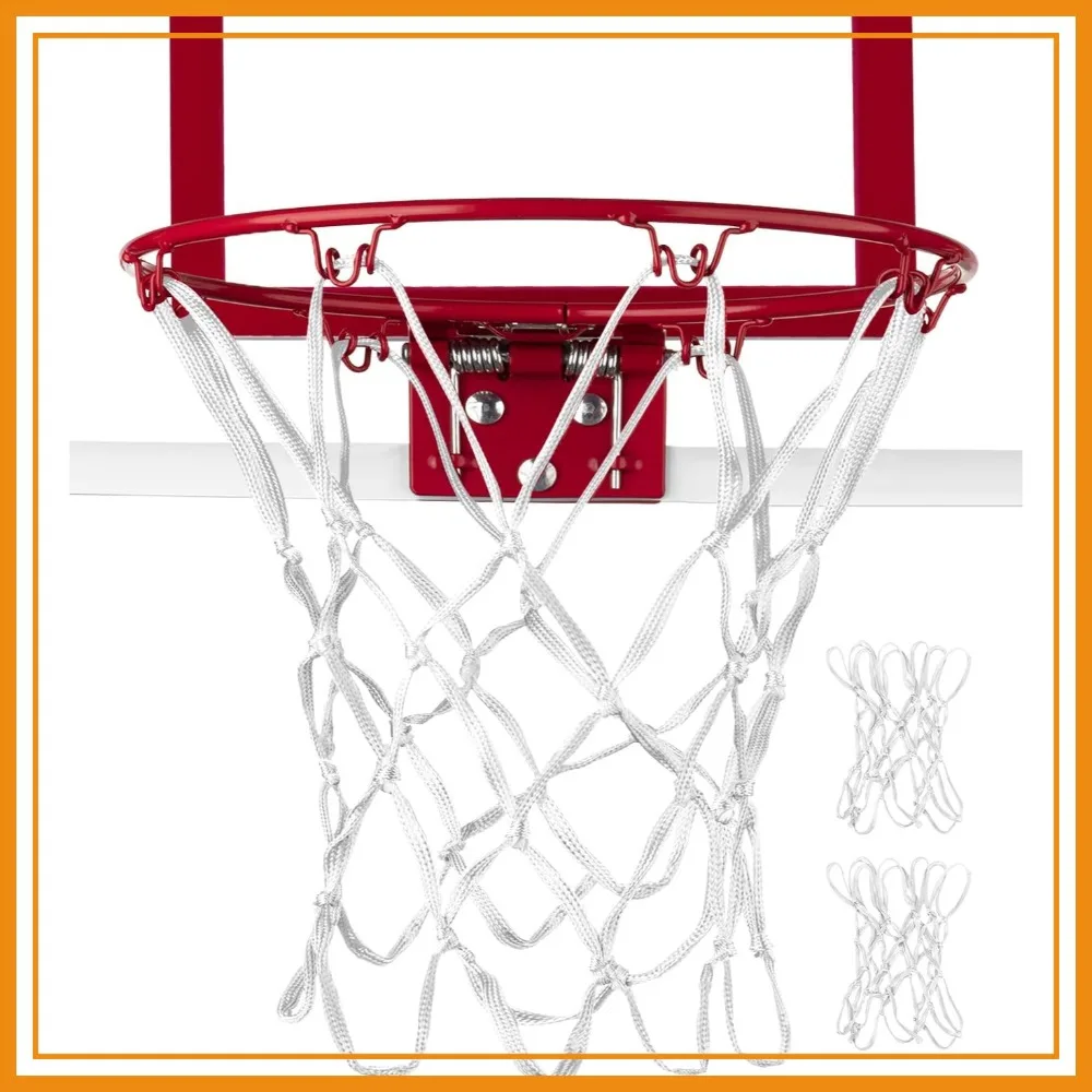2 Pack Mini Basketball Net Replacement, 8 Loops, Heavy-Duty 12" Nylon, Fits 8"-10.25" Hoops for Indoor & Outdoor Play