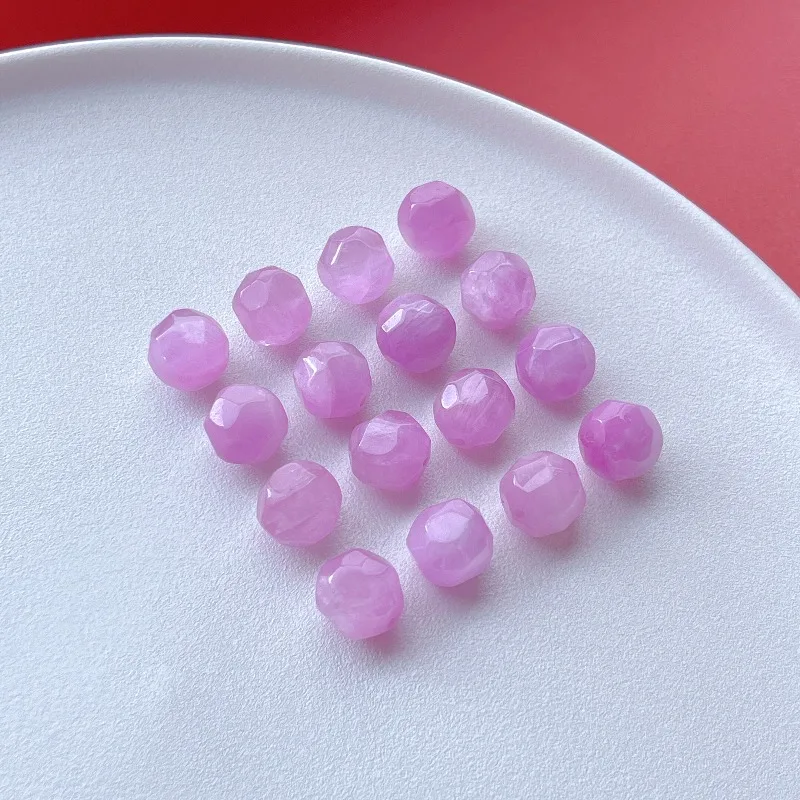 Natural purple lithium Hui pineapple beads single beads DIY spacer beads