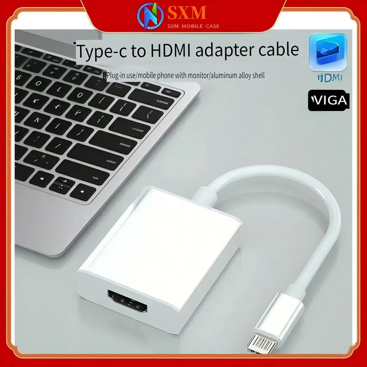 

Док-станция-конвертер Type-C в HDMI, док-станция для ноутбука Macbook, док-станция для ноутбука TypeC