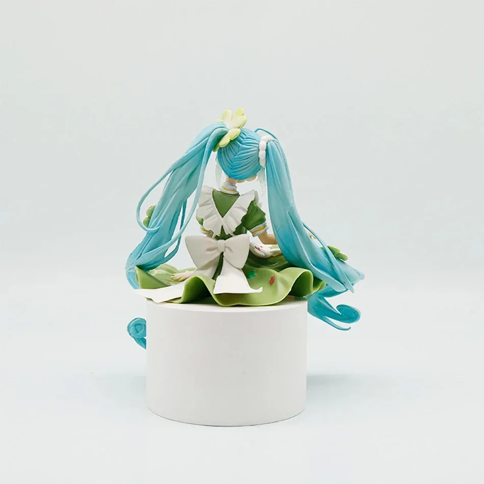 Figura de Anime de 14cm, tapón de fideos Hatsune Miku, figura de acción de Hada de hierba de la suerte, modelo de colección de PVC, juguetes de adorno, regalos