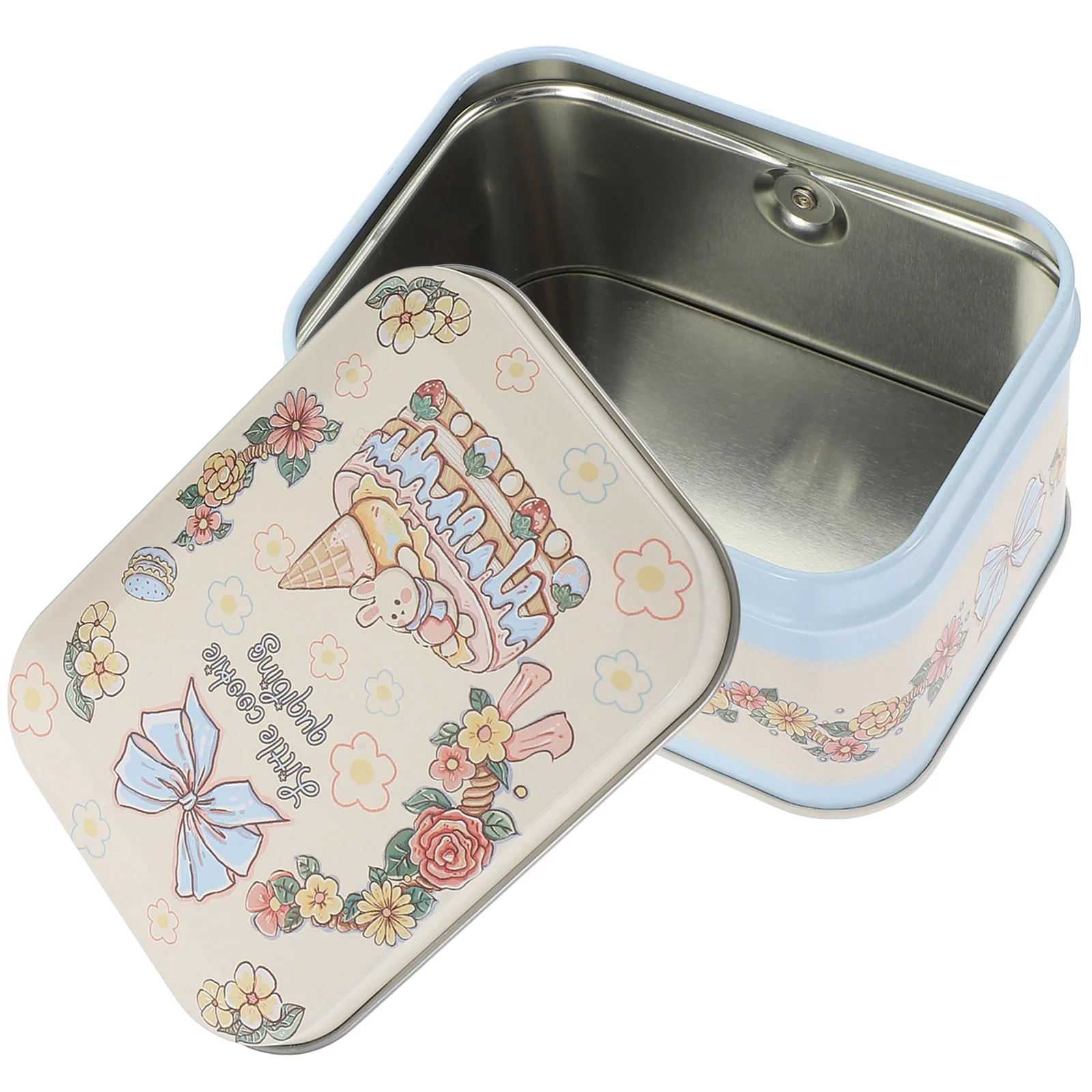 Gift Boxes Cookie Storage Tin Jar with Lid Cover Tinplate Tins Lids Christmas