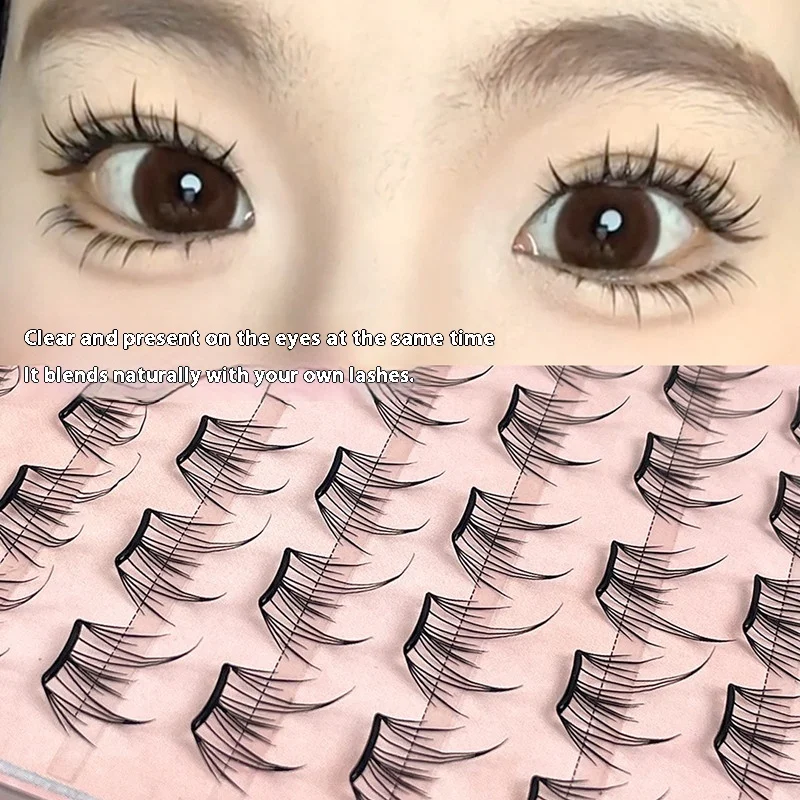 Fee Lijmvrije valse wimpers Geen noodzaak om gesegmenteerde wimpers te verwijderen Dunne band Herbruikbare natuurlijke wimpers Dagelijks gebruik