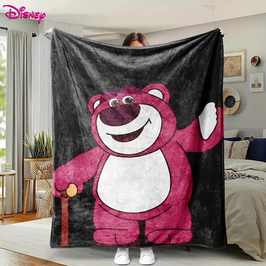 

1PC Disney's Pink Bear Blanket ,Multifunctional blanket suitable for home, outdoor, travel, camping, nap cover blanket.