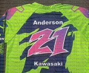 

Жаркое лето-осень 2025 года для мотокросса Kawasaki # Реплика Джерси Андерсона 21, мужские и женские, объемные, дышащие, быстросохнущие, с длинным рукавом
