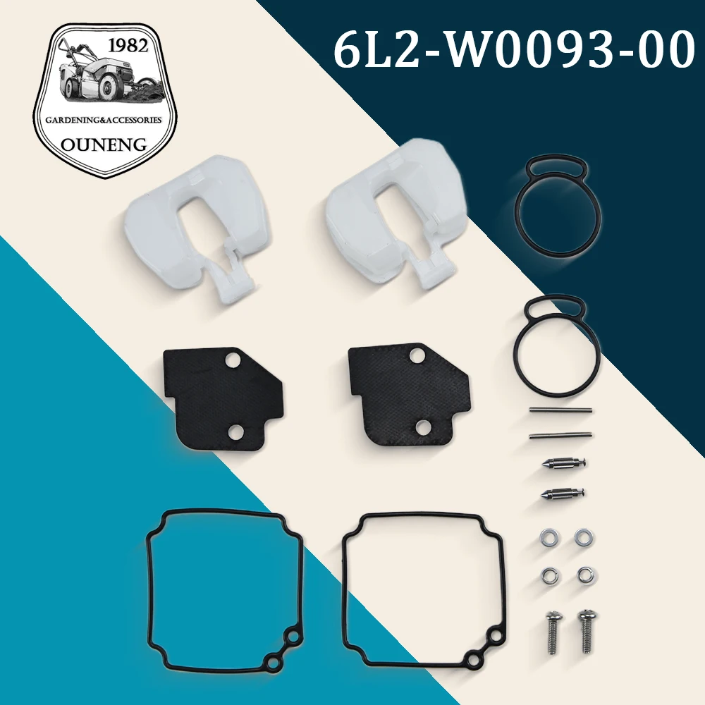 Комплект для ремонта карбюратора 6L2-W0093-00 для Yamaha 2T подвесной двигатель 20 25 л.с., лодочный мотор, запасные части для ремонта карбюратора, замена 18-7739