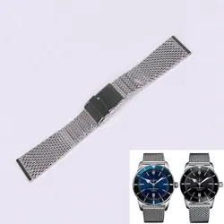 XIANERSHANG Safety Clasp Milan Watch Band Original Style 316L Stainless Steel Wire Mesh Watchbands 22MM Strap Watch Accessories