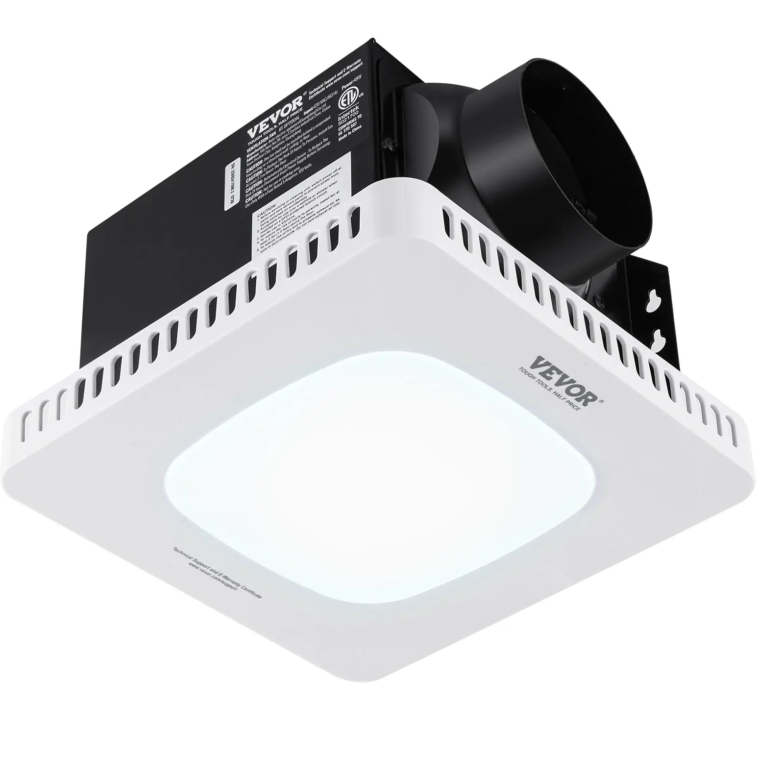 

Вытяжной вентилятор для ванной комнаты, 80 CFM, высокоэффективная вентиляция, 1.5sones, низкий уровень шума, полностью медный двигатель, энергосберегающий, для ванной комнаты