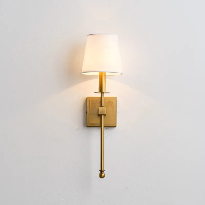 

American simple gold wall lamp, French living room wall background decorative lamp, bedroom bedside aisle creativity
