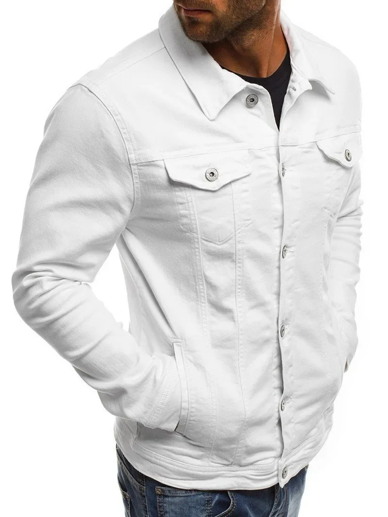 Fashion Men's Denim Jackets Streetwear Casual Cotton Classic Slim Jeans Coat Male Brand Clothes Cowboy Jacket Ropa Para Hombre
