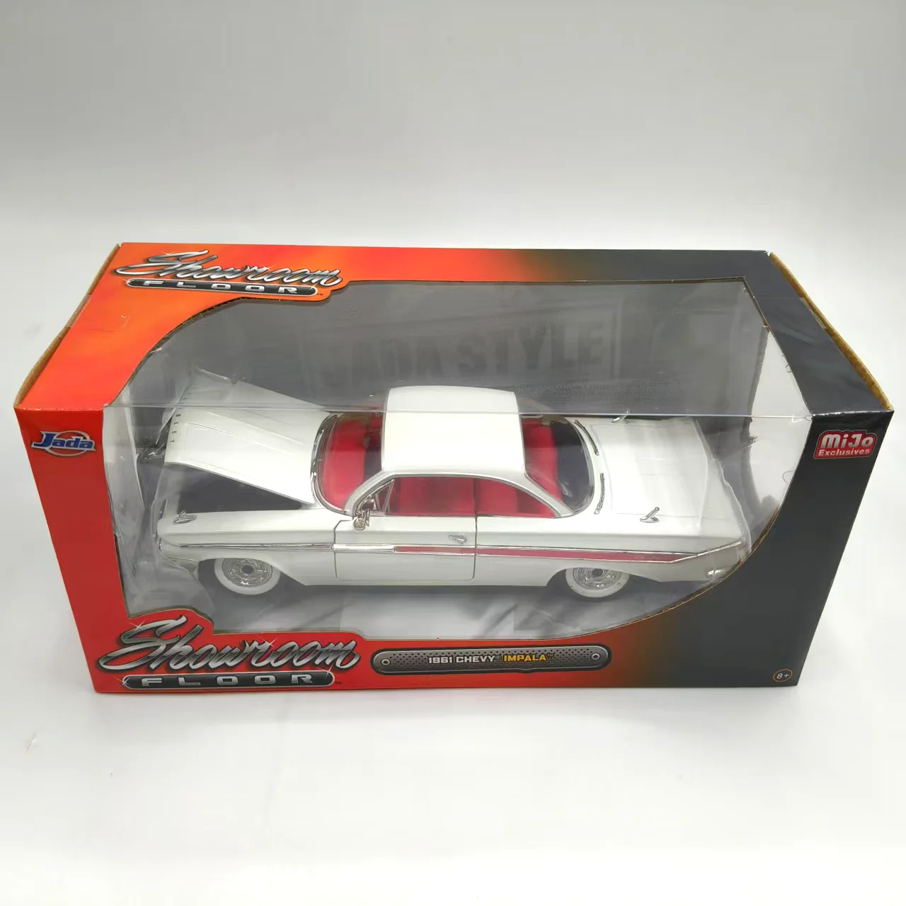 Diecast 1:24 Schaal Jada 1961 Chevrolet Impala Wit Vintage Wiel Legering Model Auto Collectible Toy Gift Souvenir Display Ornament