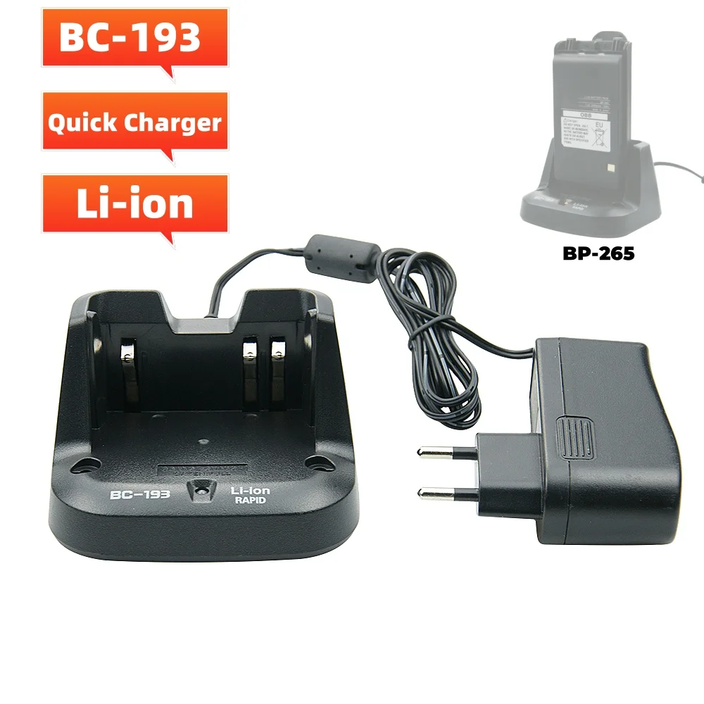 BC-193 BP-265 Li-ion Quick Charger for ICOM IC-F27SR IC-V80 IC-V80E IC-F3001 F3002 F3003 F3101 F3102 F3103 F4001 F4002