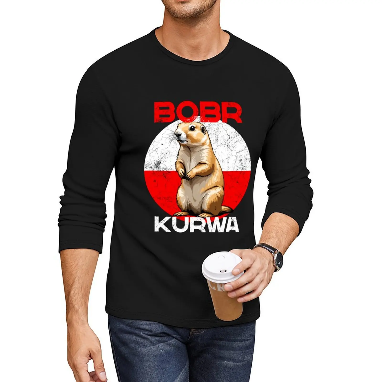 

Bobr Kurwa Polish Meme Funny Saying Long T-Shirt shirts graphic tees anime clothes tees mens graphic t-shirts