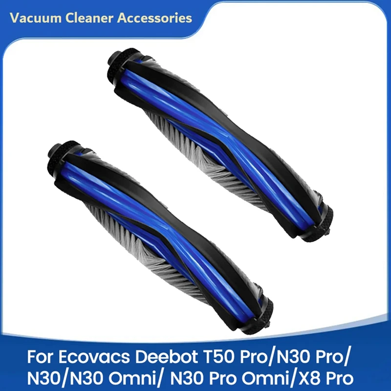 2 قطعة فرشاة الأسطوانة استبدال ل Ecovacs Deebot T50 Pro/N30 Pro/N30/N30 Omni/ N30 Pro Omni/X8 Pro أجزاء المكنسة الكهربائية
