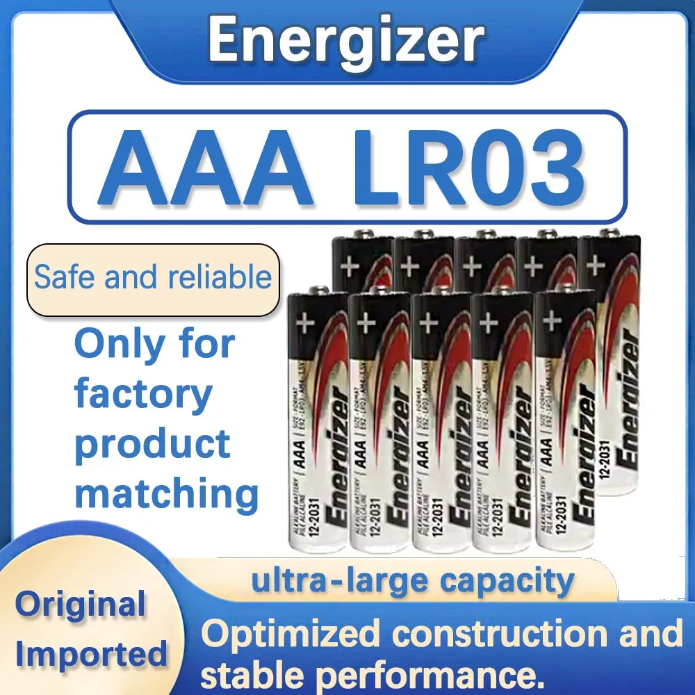 8PCS Energizer Batteri LR03 1.5V Battery AAA Alkaline Dry Battery E92 AM4 1.5Volt 3A Batteria for Radio toys et