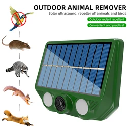 Ultrasonic Cat Dog Repellant Waterproof Solar Powered Animal Deterrent 500mAh Animal Repellent Device for Outdoor Lawns Garden