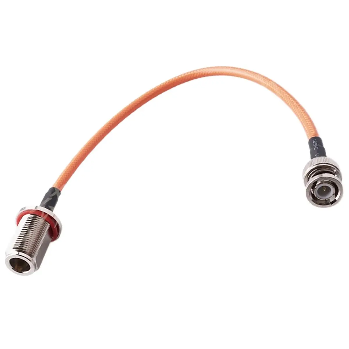 (A32M) Cable adaptador coaxial RF de doble blindaje BNC macho a N hembra BNCJ-NKY, doble blindaje, plateado, 15 cm