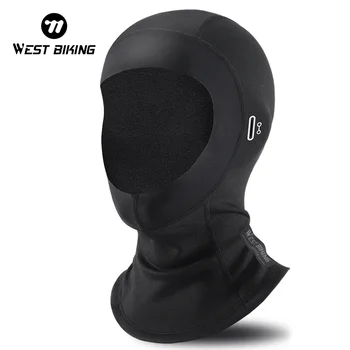 WEST BIKING-Cagoule d'hiver pour le cyclisme et la course, casquettes de sport coordonnantes, coupe-vent, protection des oreilles et du cou, équipement de sport thermique, sourire