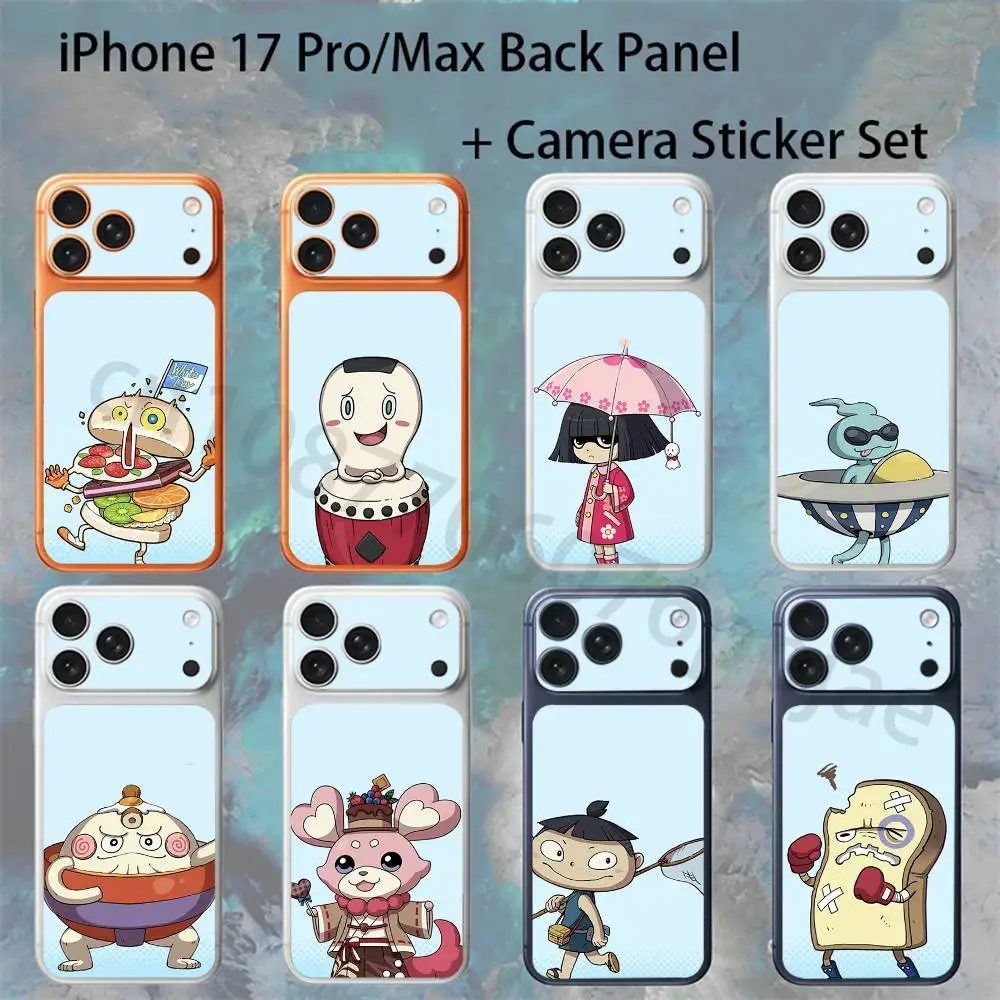 

Yo-kai Watch For iPhone 17 Pro /Max Battry Back Cover with Camera Decal Skin Rear Protective Sticker Film