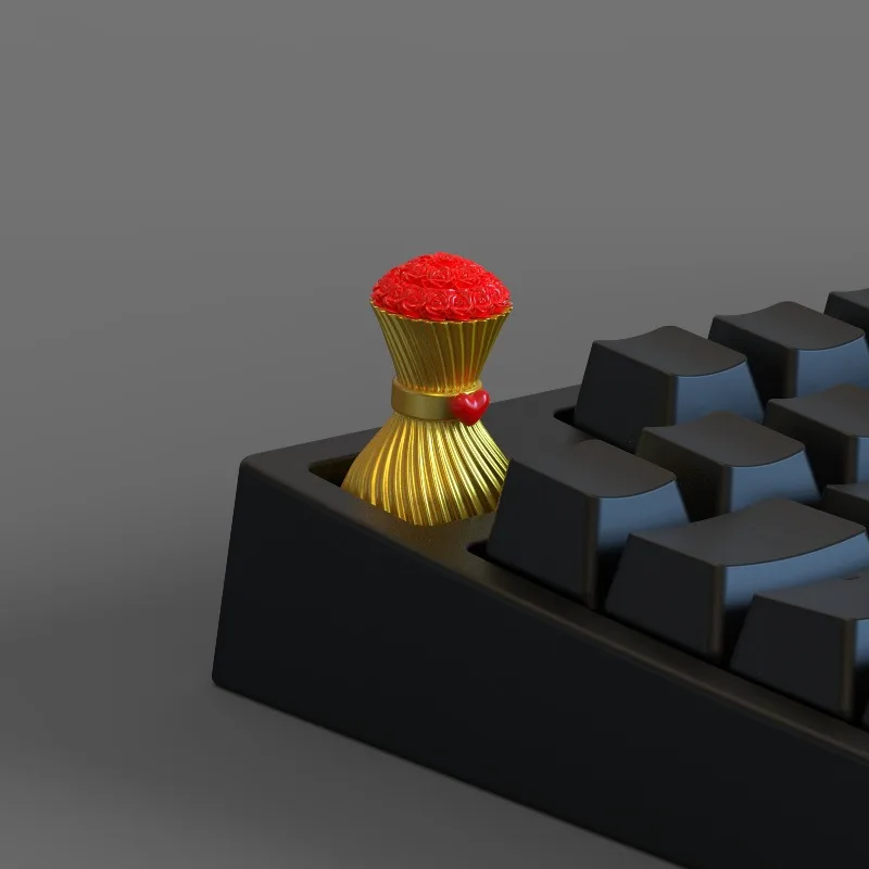 

Rose Gift Theme Keycaps Set Custom Original Handmade Creativity Personalized Keycap Keycaps for Mechanical Keyboard Accessories