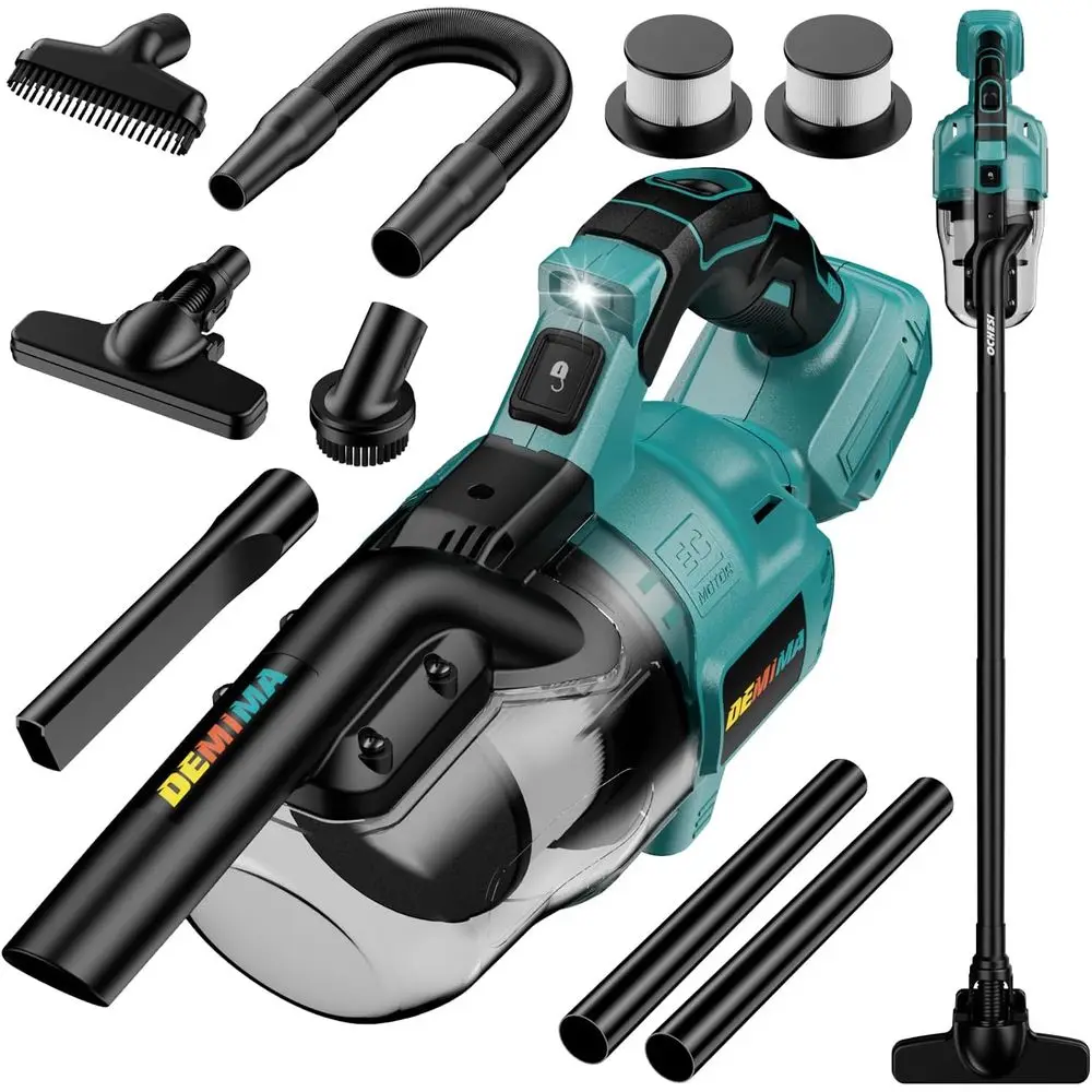 

Беспроводной пылесос для аккумулятора 18 В, легкий ручной пылесос 5 в 1 с мощным двигателем мощностью 500 Вт, портативный ручной пылесос 46 куб. футов в минуту