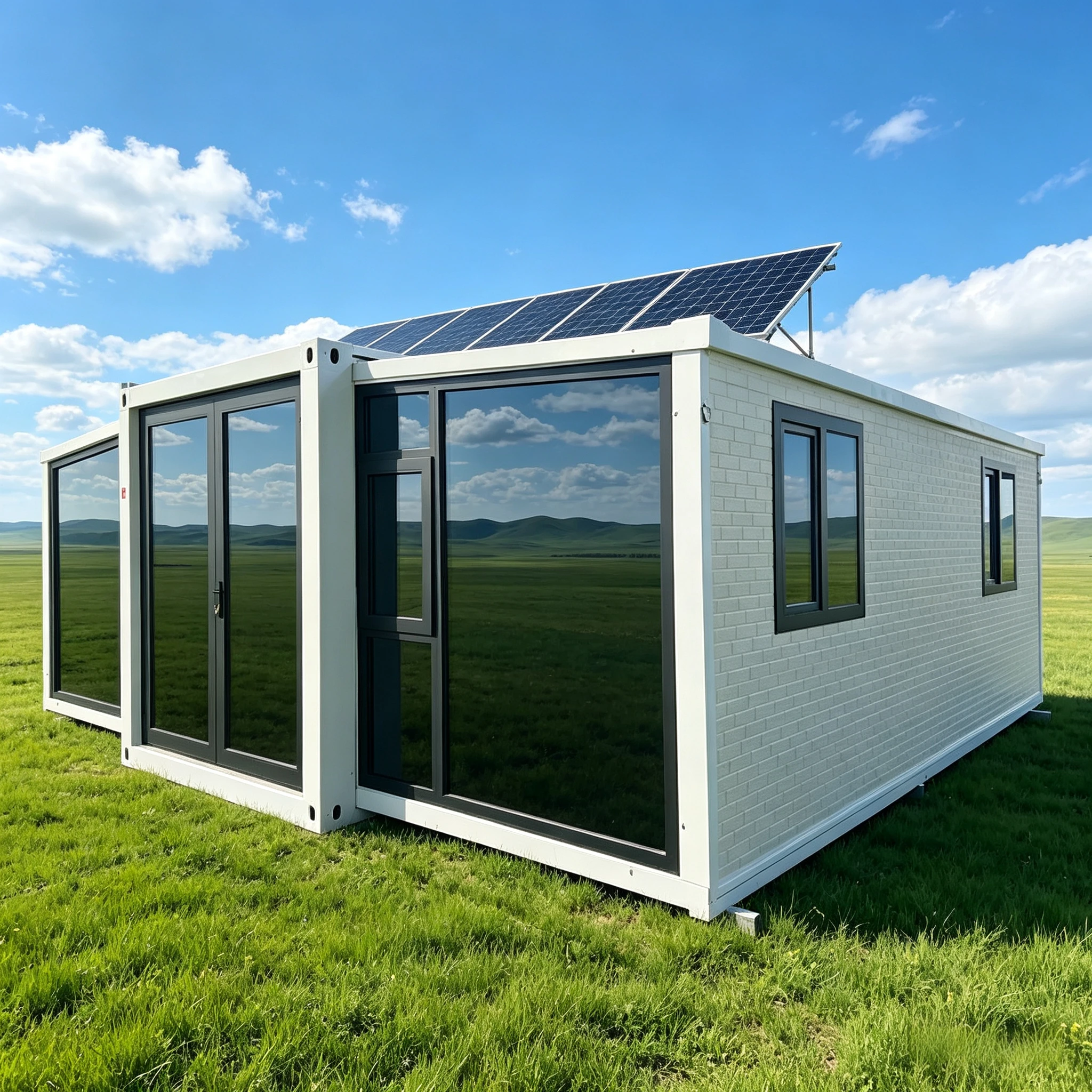 Renewable Energy Use - Modulair containerhuis, modern prefab huis, op