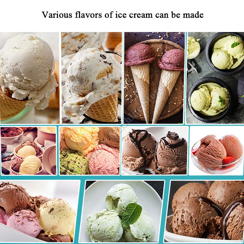 آلة الآيس كريم الصلبة التجارية سطح المكتب حفر آلة الآيس كريم الكرة الفولاذ المقاوم للصدأ آلة جيلاتو دفعة الفريزر #3