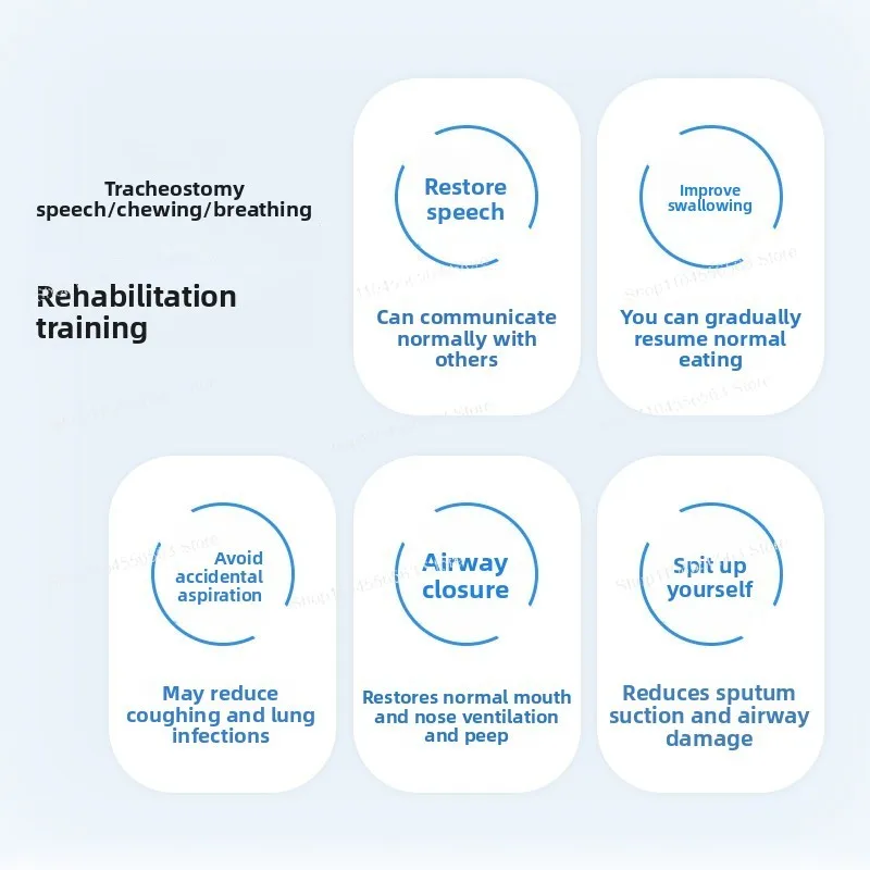 Voice Speaking Valve, Tracheotomy Sound Aid, Swallowing Rehabilitation Training, Anti-aspiration Auxiliary Accessories