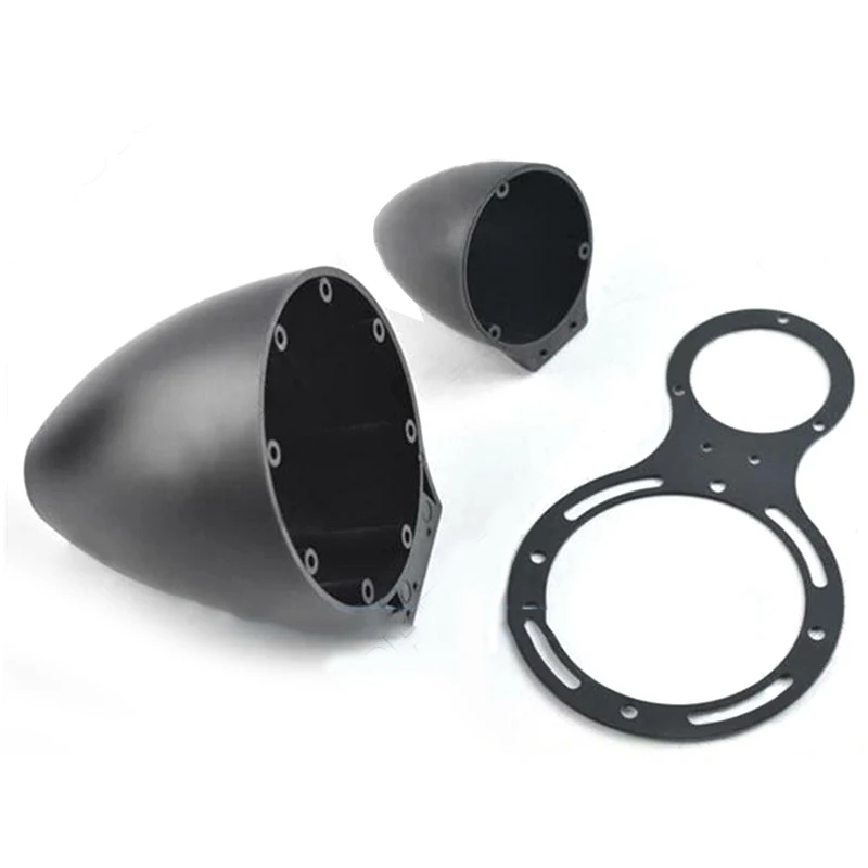 Universal Car 3.5 inch Speaker Modified Three-Way Tweeter Bracket Base Shell Box Kit Nylon Plastic Black