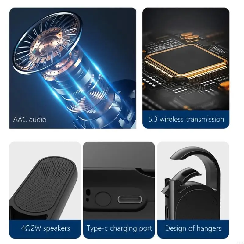 83CC Wireless Loudspeaker Stereo Sound 2 in 1 In Ear Earphones Portable Loudspeaker