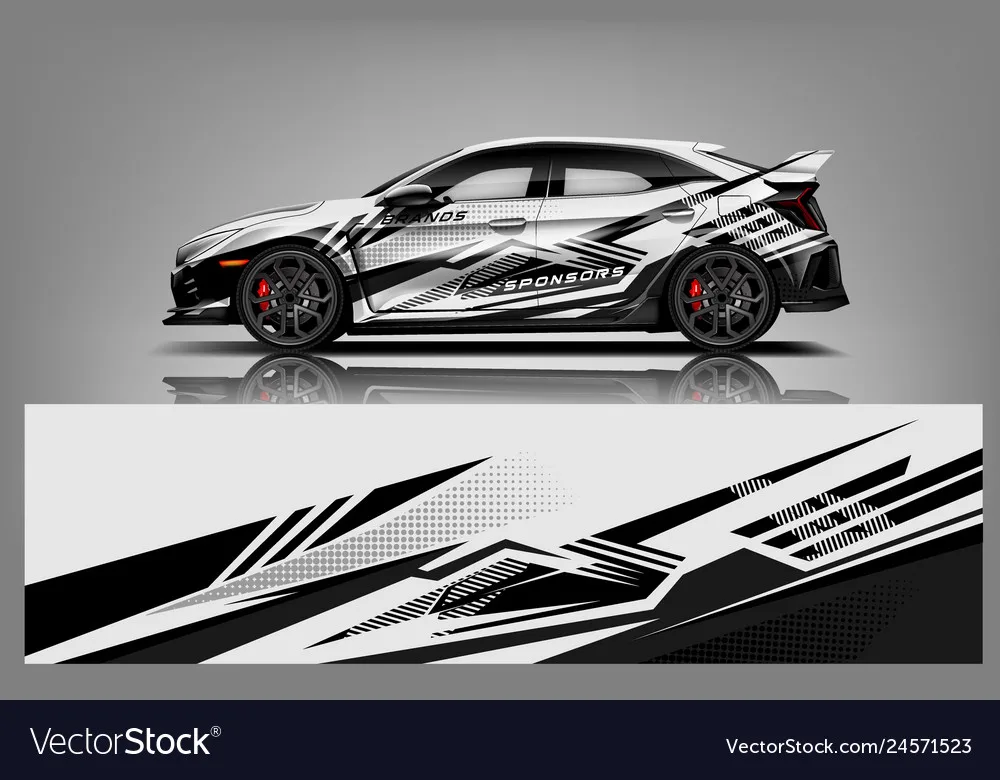 Car Sticker Car Full Wrap Sticker Decorative Car Graphic Decal Full Body Racing Vinyl Wrap Car Decal Length 400cm Width 100cm