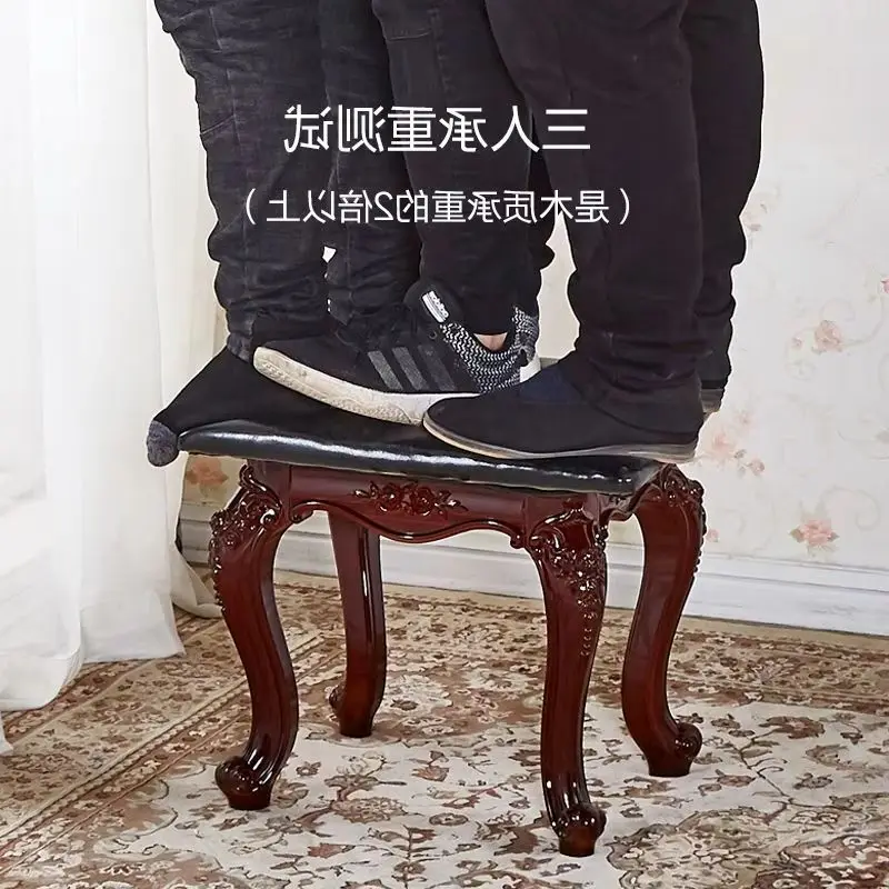 

Piano Bench Single European Dresser Stool American Makeup Chair Chinese Classical Household Small Square Stools Round Ottomans