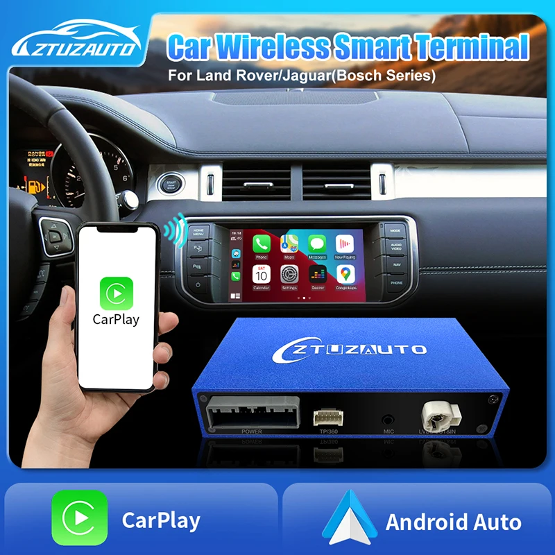 Wireless Carplay Kit For Land Rover/Jaguar with Bosch Headunit 2012-2016 Android Auto Ai Box Multimedia USB Navigation DSP