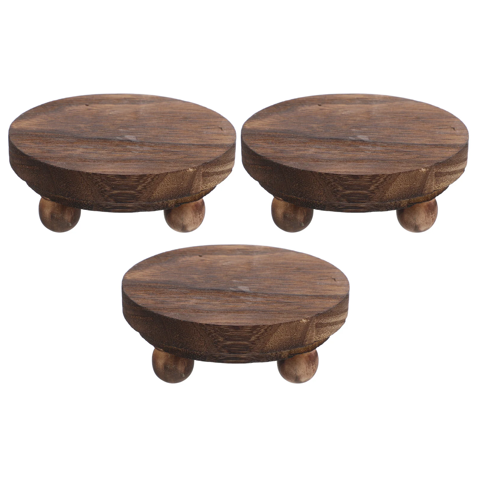 

3Pcs Wooden Display Stand Mini Wood Riser Pedestal Tabletop Shelf Natural Finish for Kitchen Counter Bedroom Decor