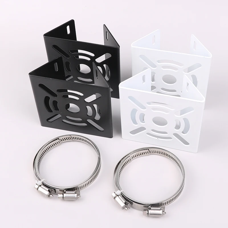 Street Light Pole Mount Holder Small Universal Joint Pole Column Holding Monitoring Bracket Camcorder Back Stand Iron Hoop Plate