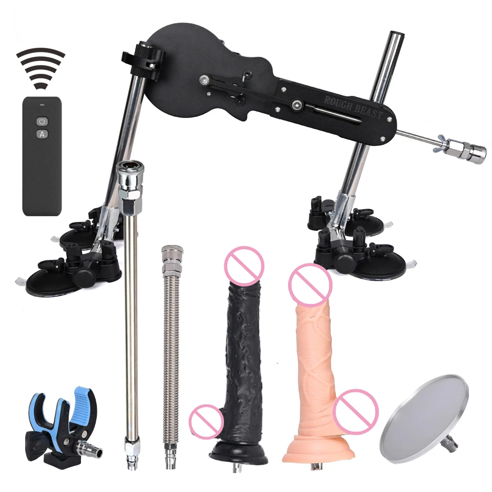 

ROUGH BEAST Sex Machine for Women and Men Automatic Wireless Masturbation Machine with Quick Air Dildo Attachment Telescopic Toy