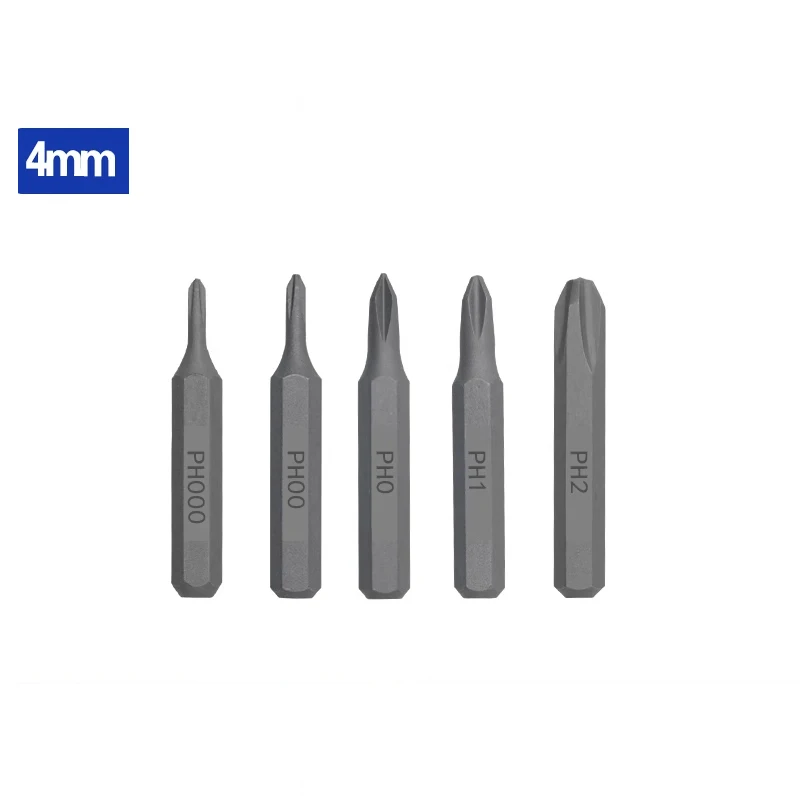 

5pcs/set 1/8 Inch 4mm Hex Shank S2 Alloy Steel Precision cross Screwdriver Bit Tool Phillips PH000 PH00 PH0 PH1 PH2 28mm length