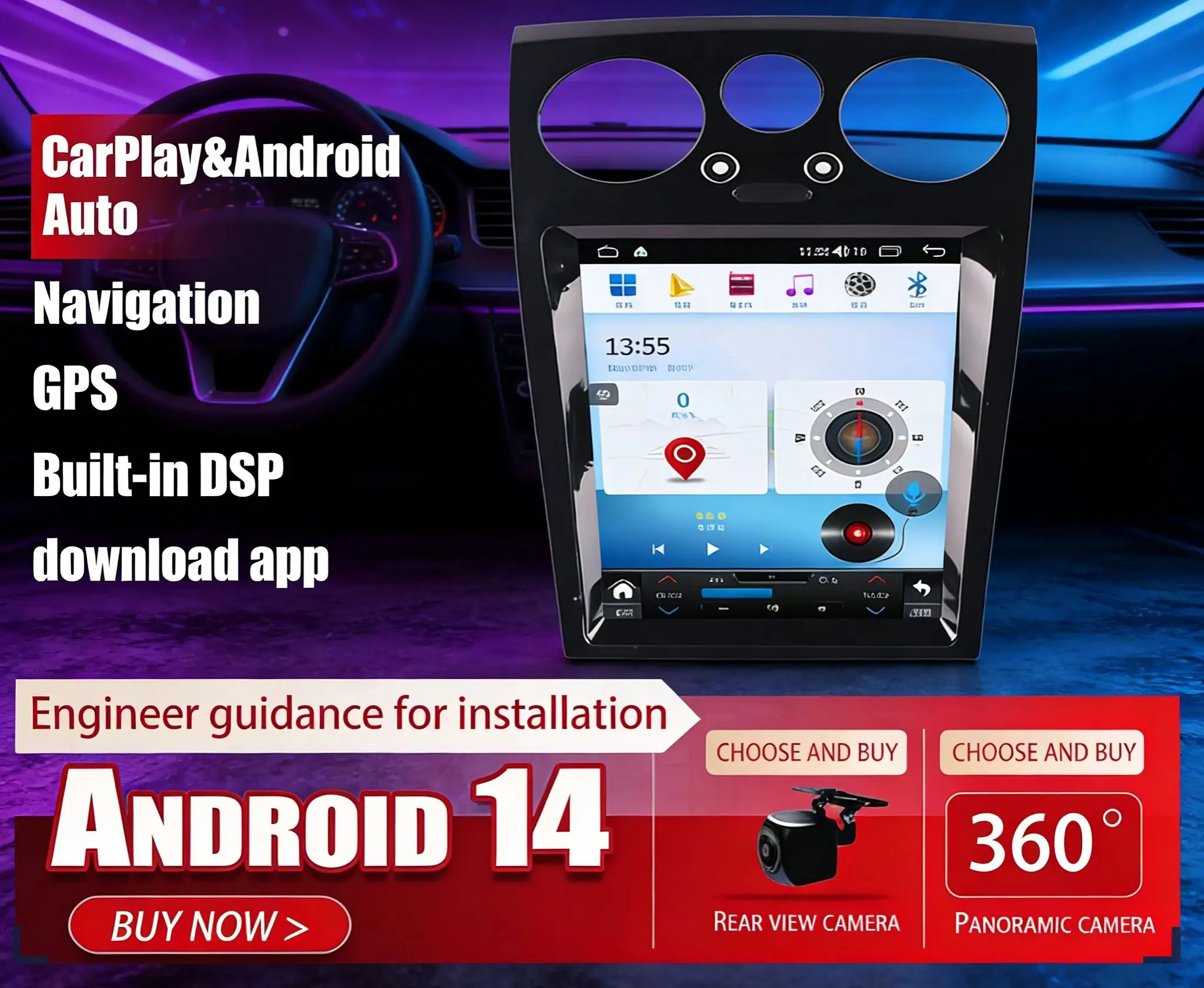 For Bentley Flying Spur/Continental GT 2005-2012 Android Multimedia Video Player Auto GPS Navigation Carplay